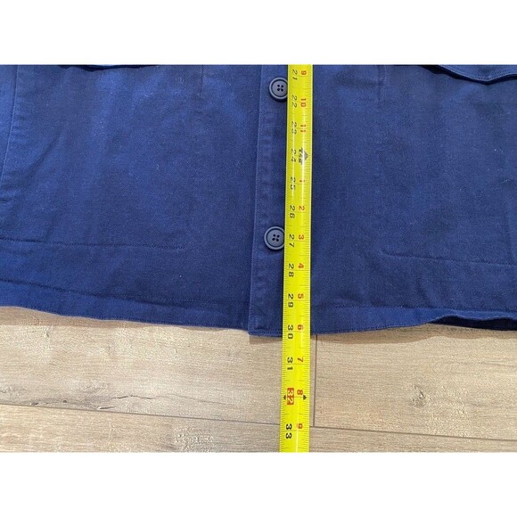 Peter Millar Stowe Reversible Wool Blend Mens XL Navy Blue Safari Jacket - Picture 4 of 10